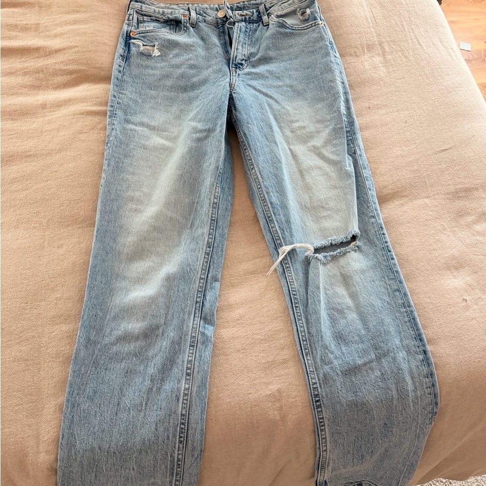 H&M Light Blue Straight Leg Jeans